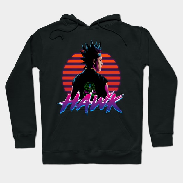 Karate Hawk 80s style Hoodie by gastaocared